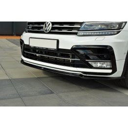 Накладка сплиттер на передний бампер на Volkswagen Tiguan II R-Line